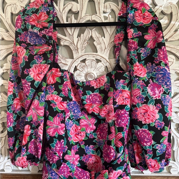 BLOGGERS FAVE NWOT ZARA Purple Pink Sheath Dress with Puff Sleeves - Picture 11 of 16